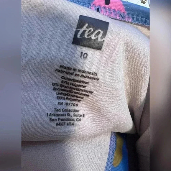 Tea Collection girls Tie-Tankini Watermelon Pink Swim Set - Picture 3 of 7